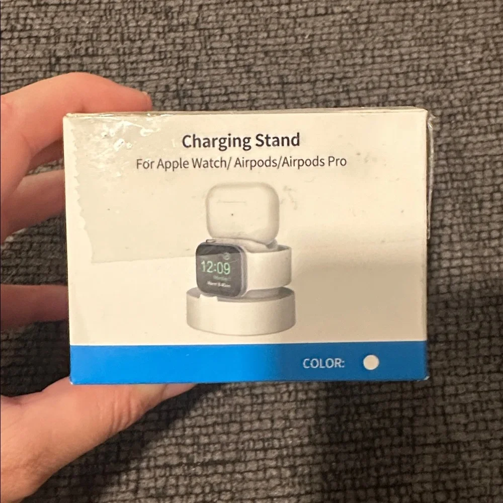 White Charging Stand for Apple Watch and AirPods